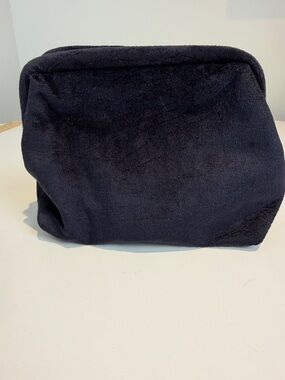 Anthropologie Velvet Pouch Dark Blue